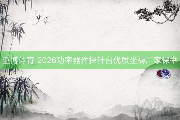 亚博体育 2026功率器件探针台优质坐褥厂家保举