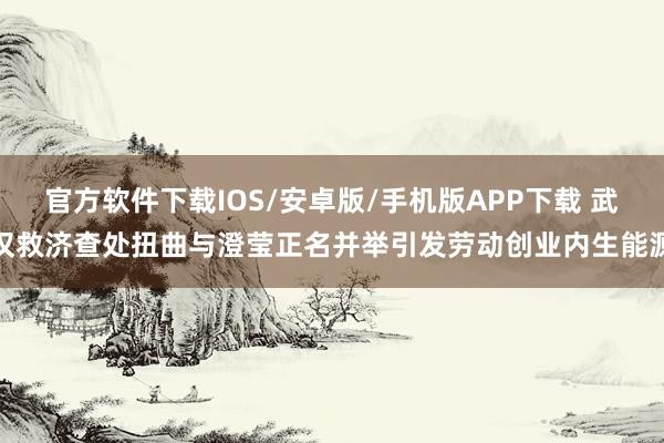 官方软件下载IOS/安卓版/手机版APP下载 武汉救济查处扭曲与澄莹正名并举引发劳动创业内生能源