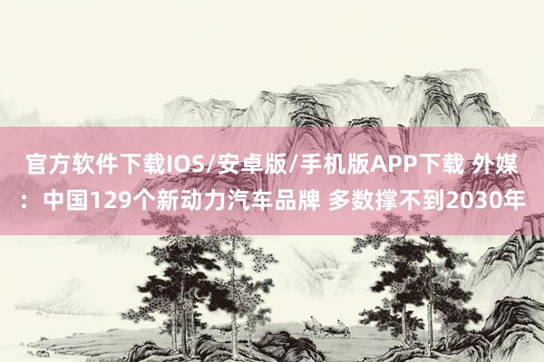 官方软件下载IOS/安卓版/手机版APP下载 外媒：中国129个新动力汽车品牌 多数撑不到2030年