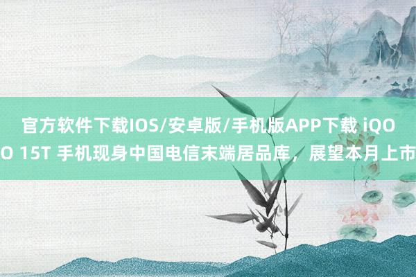 官方软件下载IOS/安卓版/手机版APP下载 iQOO 15T 手机现身中国电信末端居品库，展望本月上市