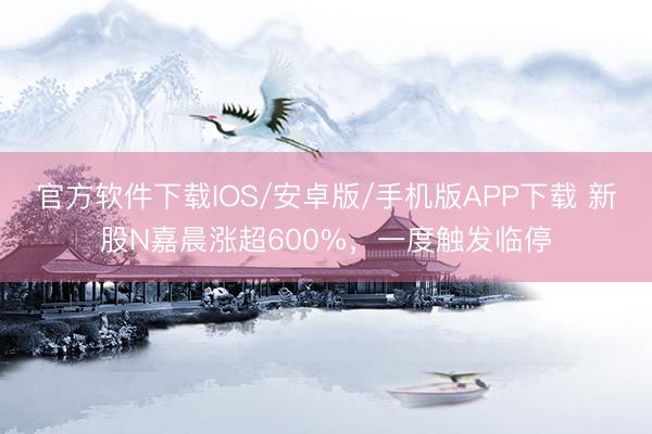 官方软件下载IOS/安卓版/手机版APP下载 新股N嘉晨涨超600%，一度触发临停