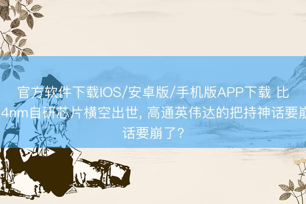 官方软件下载IOS/安卓版/手机版APP下载 比亚迪4nm自研芯片横空出世， 高通英伟达的把持神话要崩了?