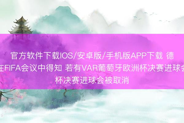 官方软件下载IOS/安卓版/手机版APP下载 德尚：我在FIFA会议中得知 若有VAR葡萄牙欧洲杯决赛进球会被取消
