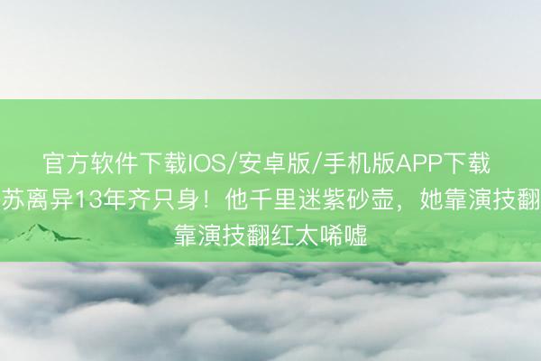 官方软件下载IOS/安卓版/手机版APP下载 孔令辉马苏离异13年齐只身！他千里迷紫砂壶，她靠演技翻红太唏嘘